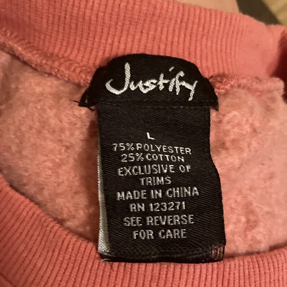 Pink cropped crewneck - Picture 3 of 4